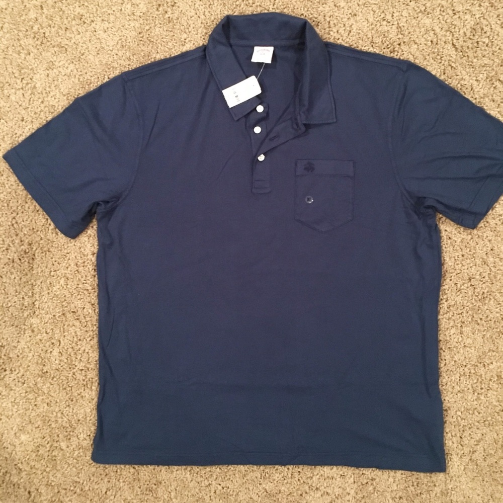 New - Brook Brothers 1818 Blue Polo